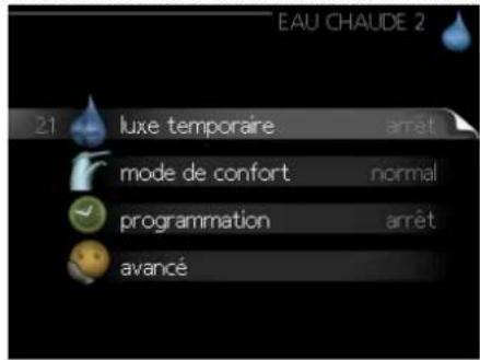 Nibe BASVM 102006 - Menu 2 - EAU CHAUDE - 1