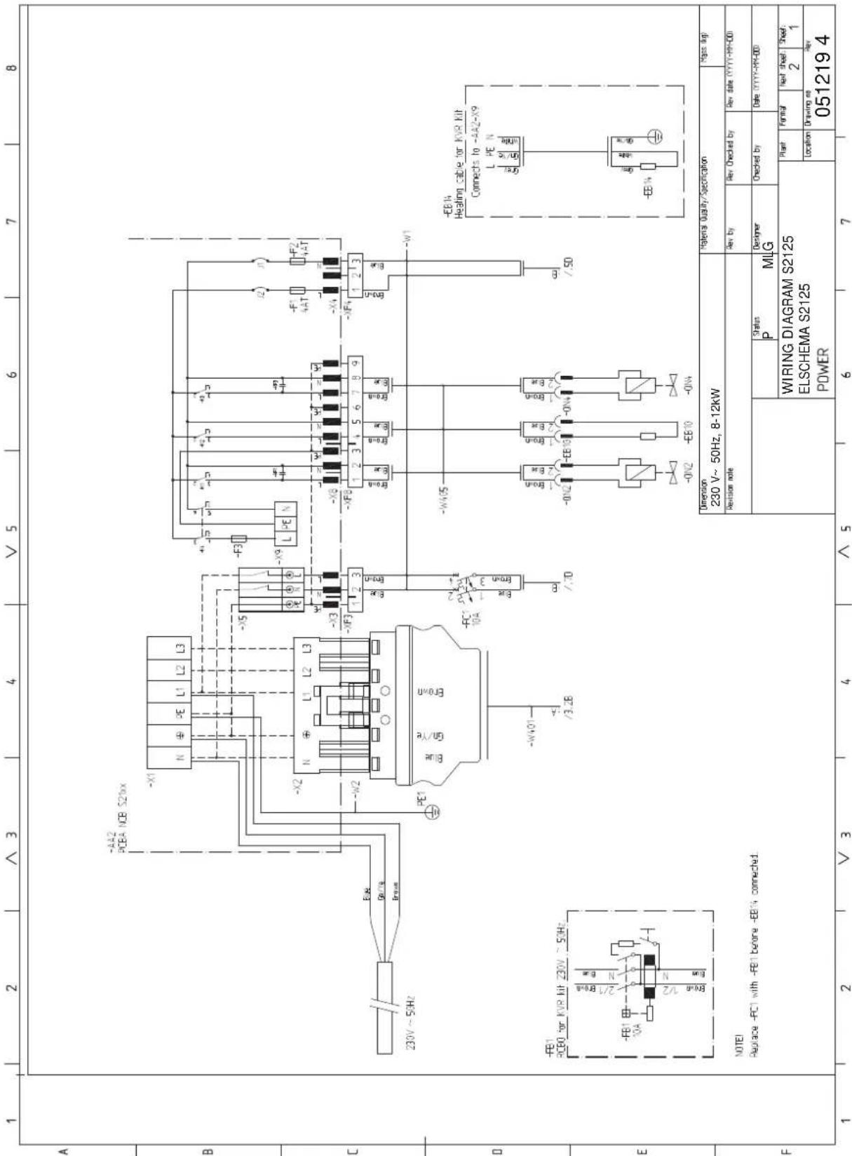 Nibe S21258 - Schéma du circuit électrique - 1