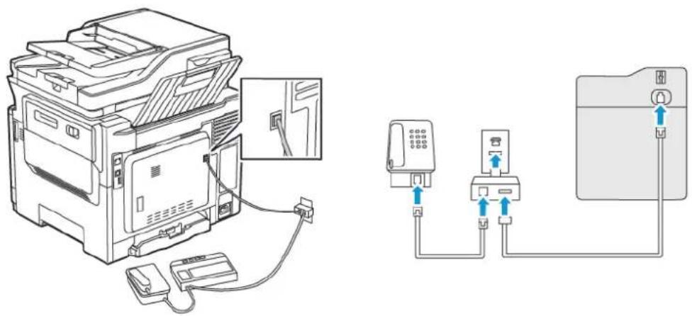 XEROX C315I - Connexion de l'imprimante à une prise murale non RJ11 - 1