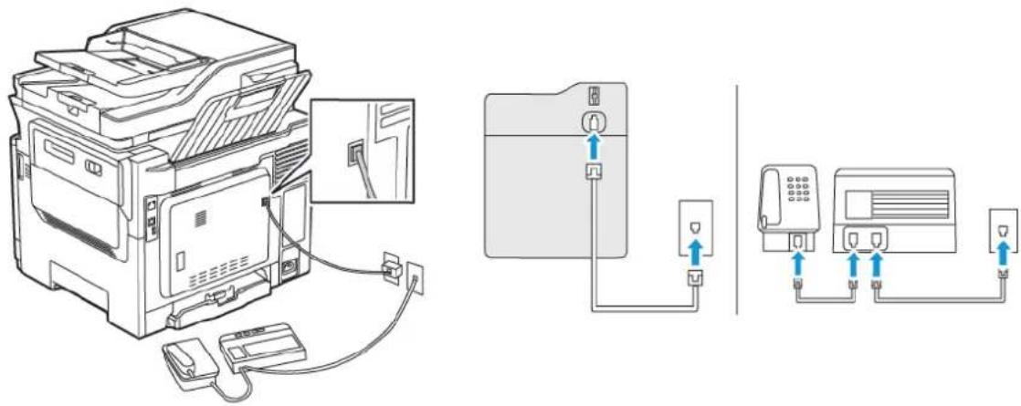 XEROX C315I - Configuration 2 : l'imprimante partage la ligne avec un répondeur - 2