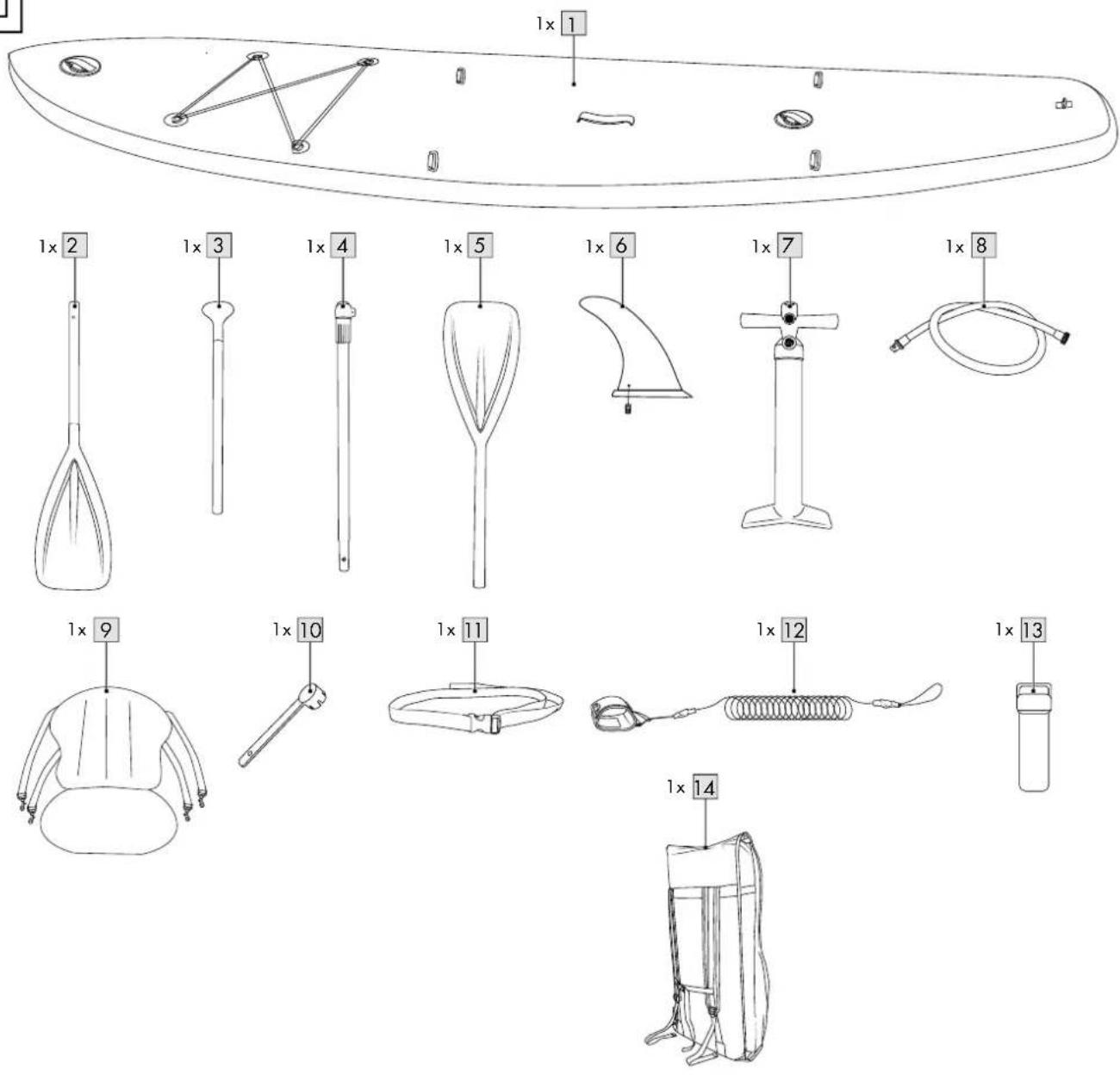 CRIVIT IAN 404410 - ALLROUND-SUP, AUFBLASBAR - 1