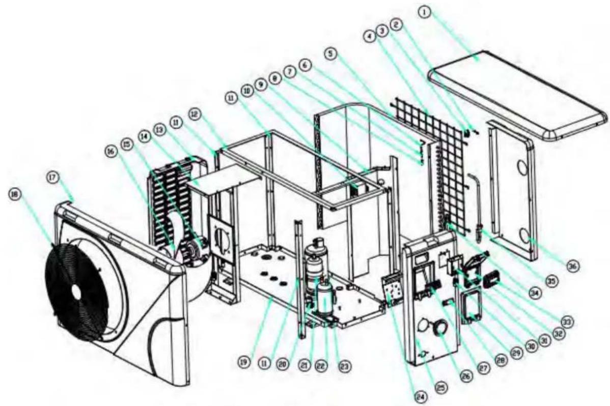ASTRALPOOL Elyo Smart NN - Schéma éclaté et entretien - 1