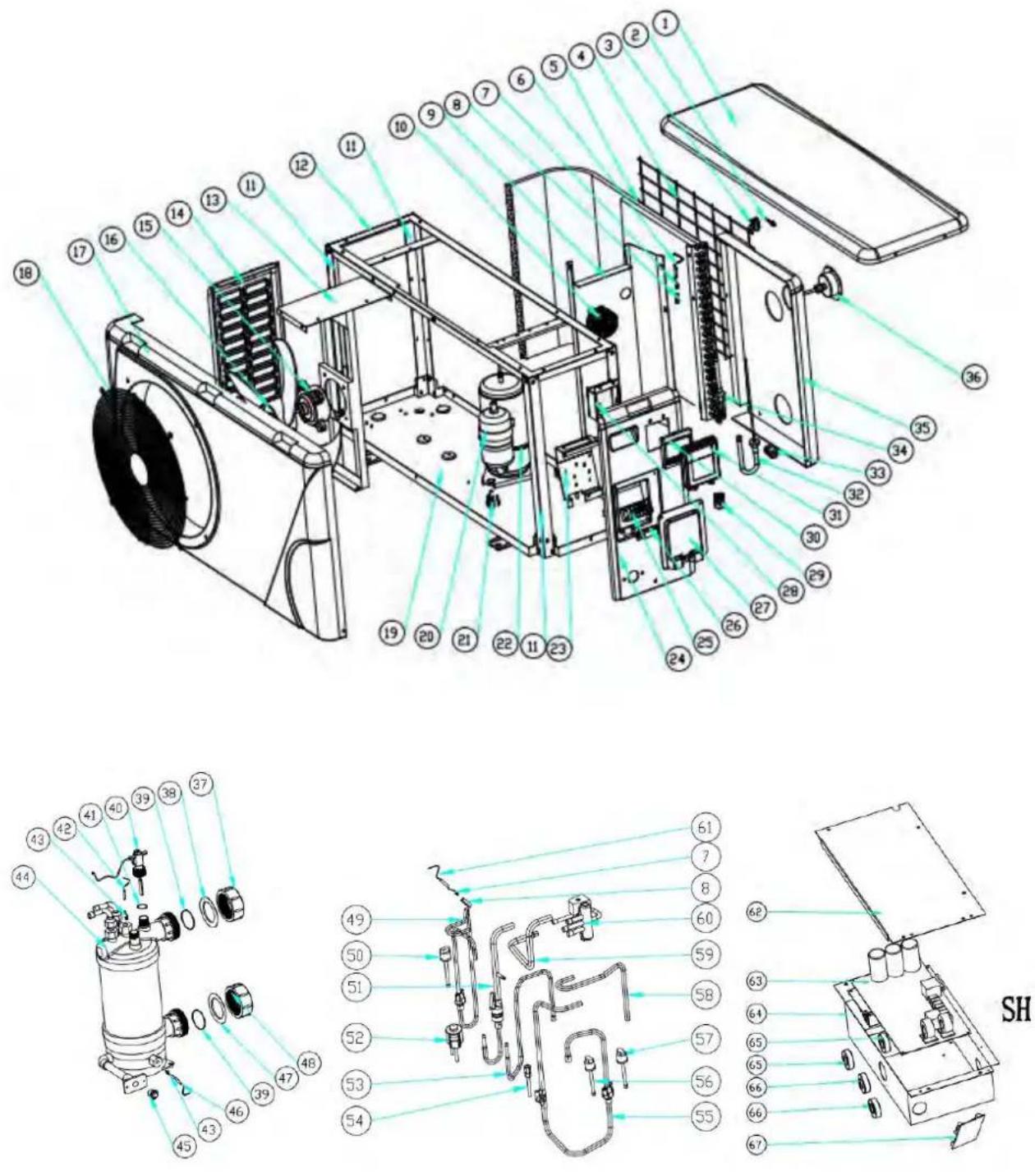 ASTRALPOOL Elyo Smart NN - Opengeklapt diagram - 1