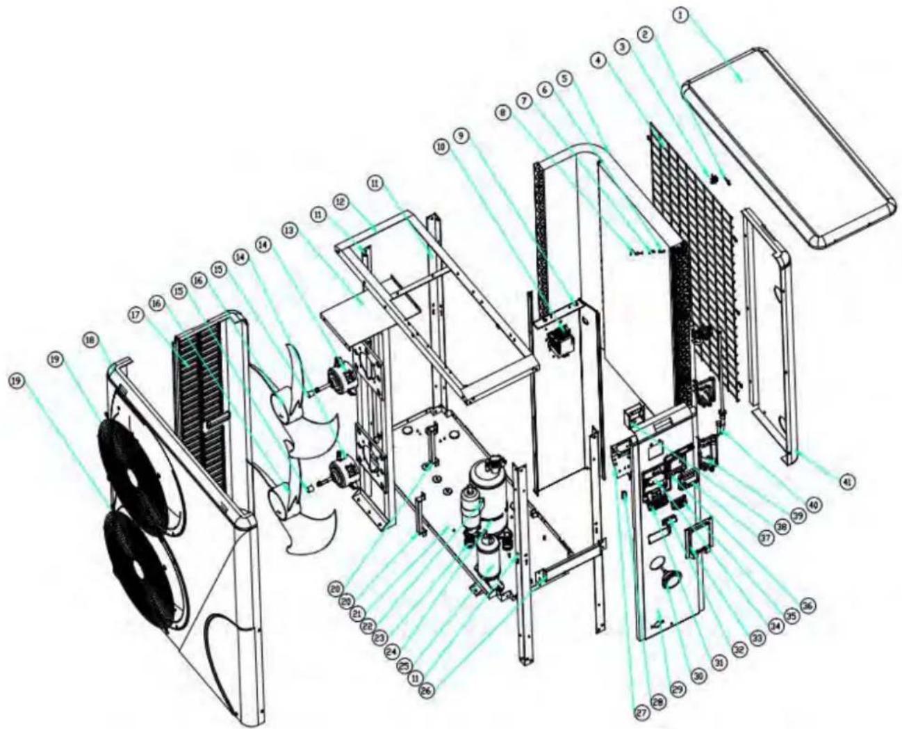 ASTRALPOOL Elyo Smart NN - Open geklapt diagram - 1