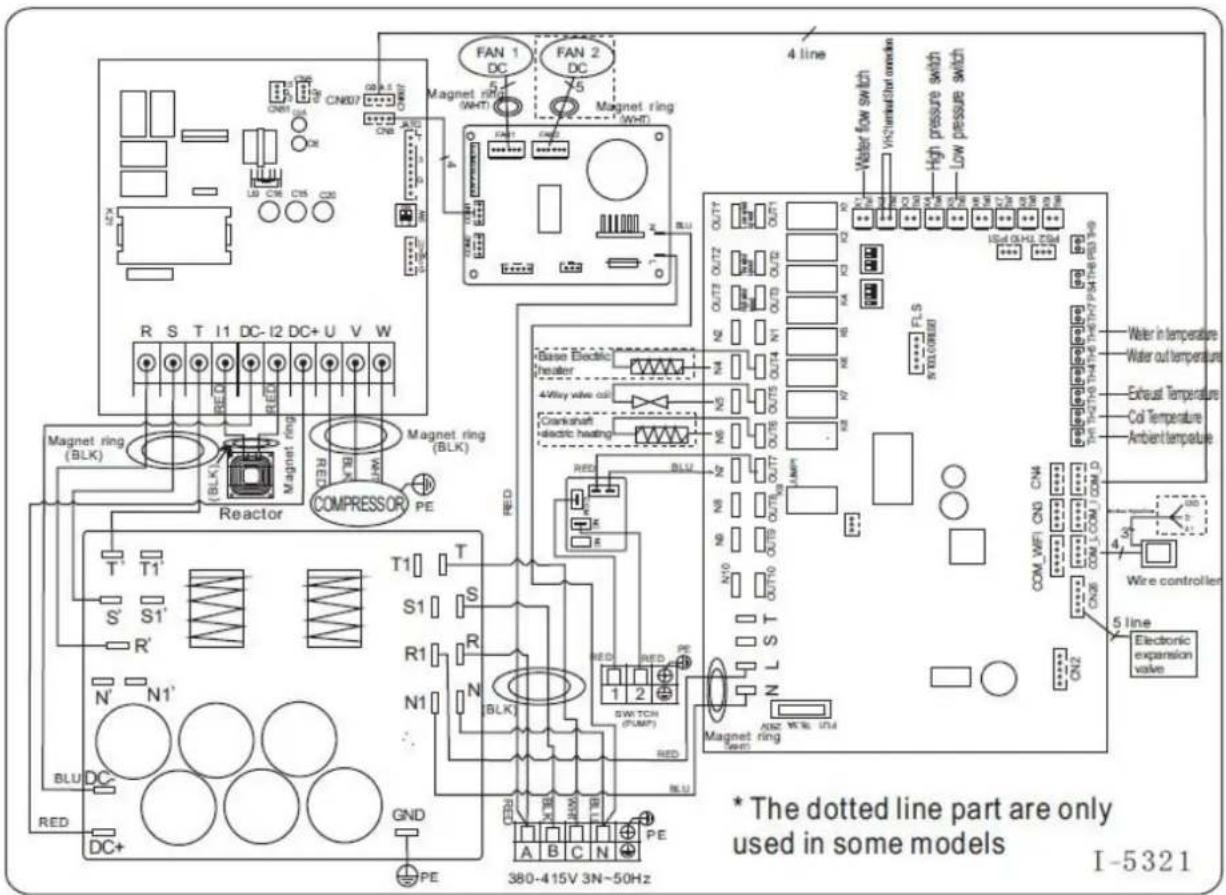 ASTRALPOOL Pro Elyo Touch - Diagrama eléctrico da bomba de calor de piscina Inverter - 1