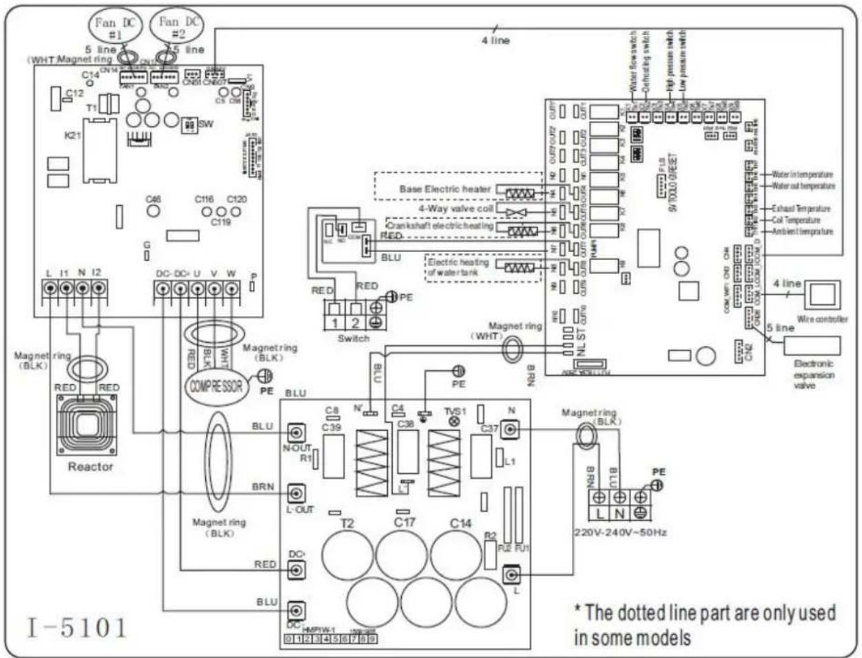 ASTRALPOOL Pro Elyo Touch - Inverter swimming pool heat pump wiring diagram - 1