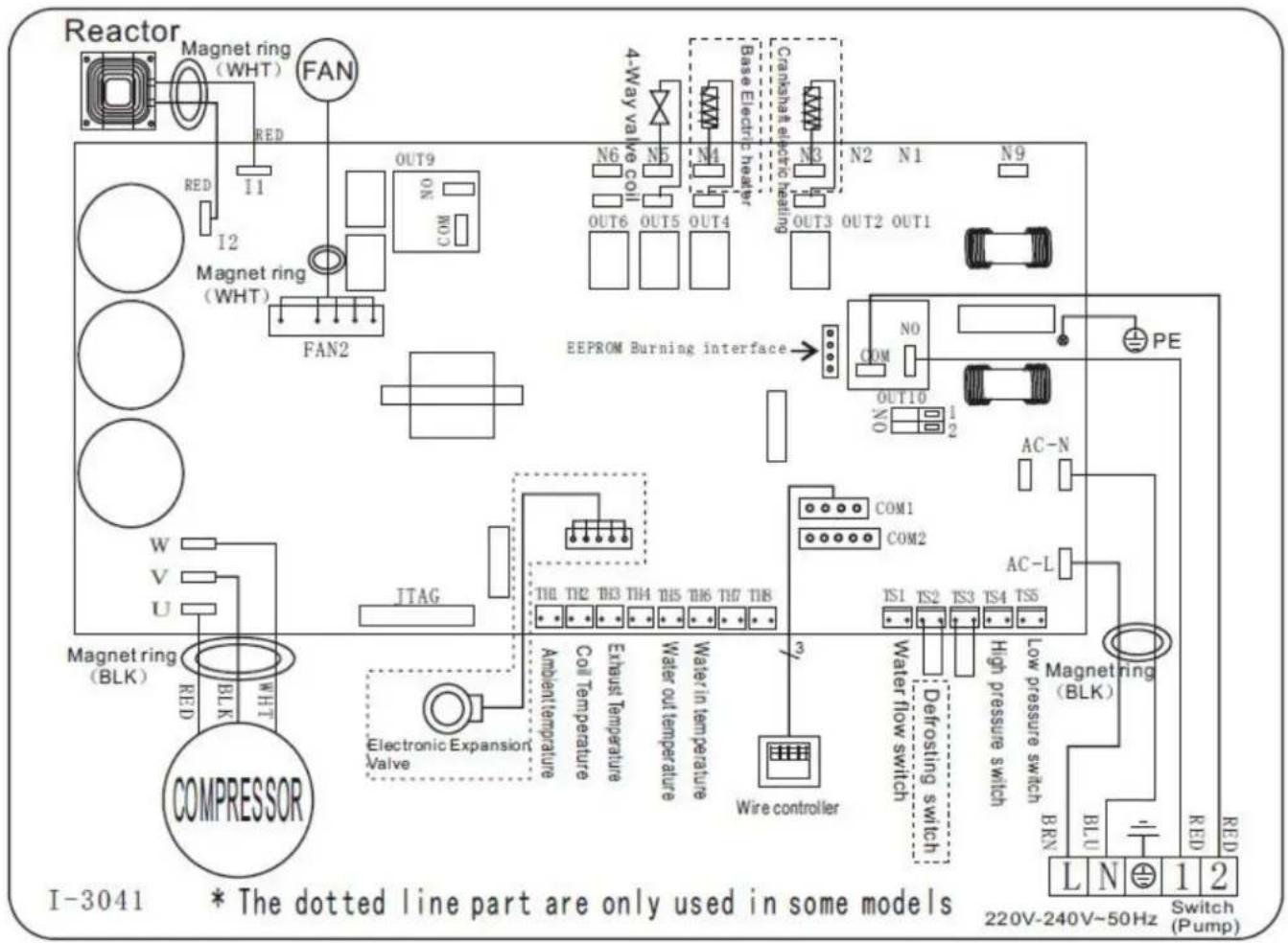 ASTRALPOOL Pro Elyo Touch - Esquema de cableado bomba de calor inverter - 1