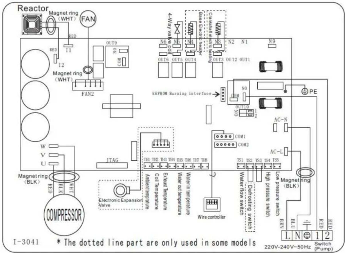 ASTRALPOOL Pro Elyo Touch - Schema elettrico di una pompa di calore inverter - 1