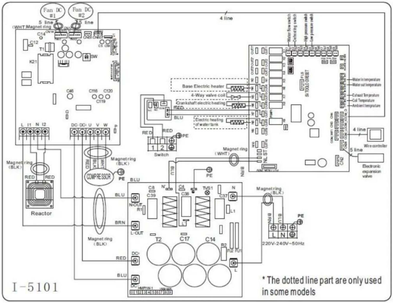 ASTRALPOOL Pro Elyo Touch - ZWEMBAD WARMTEPOMP BEDRADING SCHEMA - 1