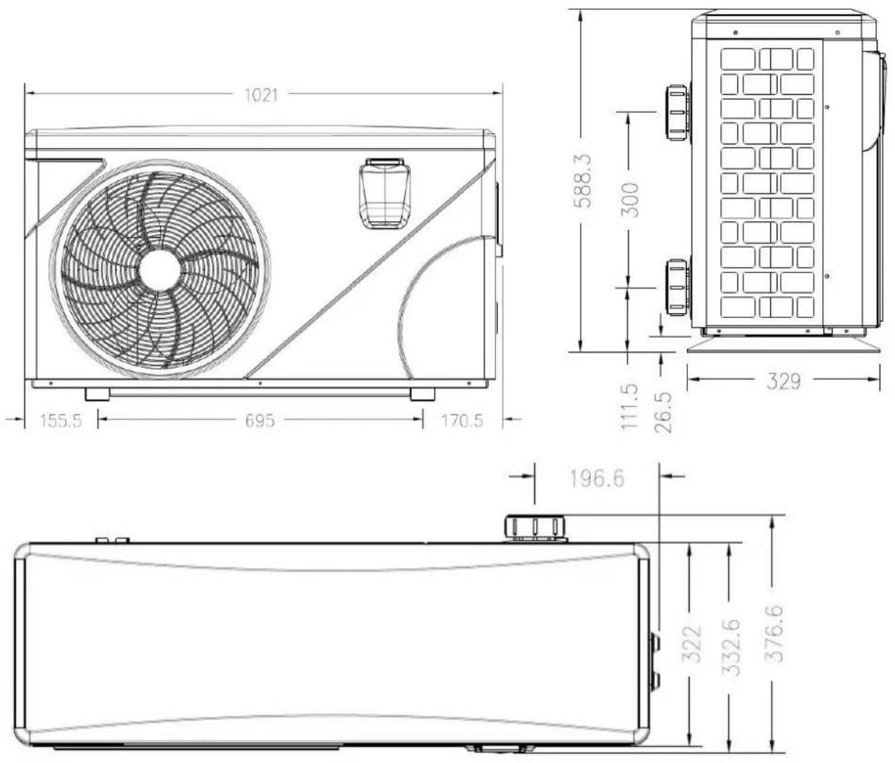 ASTRALPOOL Pro Elyo Touch - Dimensioni - 1