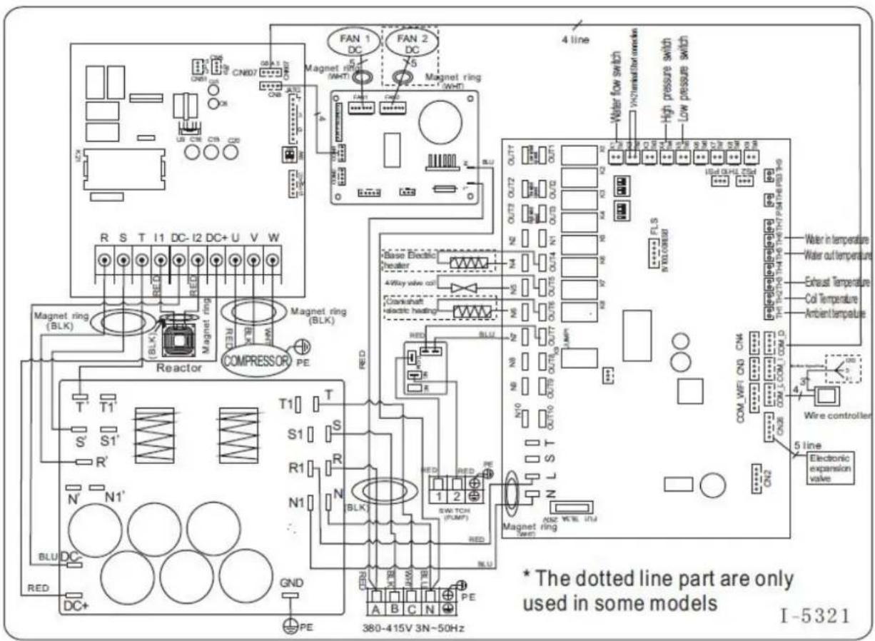 ASTRALPOOL Pro Elyo Touch - Inverter-Schwimmbad-Wärmepumpe-Schaltplan - 1