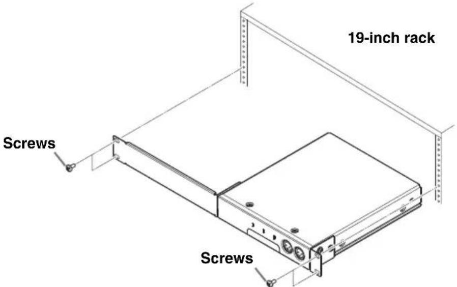 YAMAHA RMCR - Attach the metal fixtures to the 19-inch rack. - 1