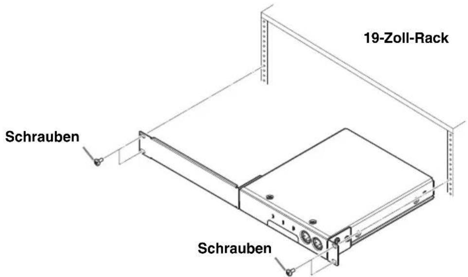 YAMAHA RMCR - Montieren Sie die Metallbefestigungen am 19-Zoll-Rack. - 1