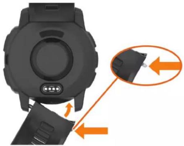 GARMIN Instinct 2S Solar - Remplacement d'un bracelet à barrette ressort - 1