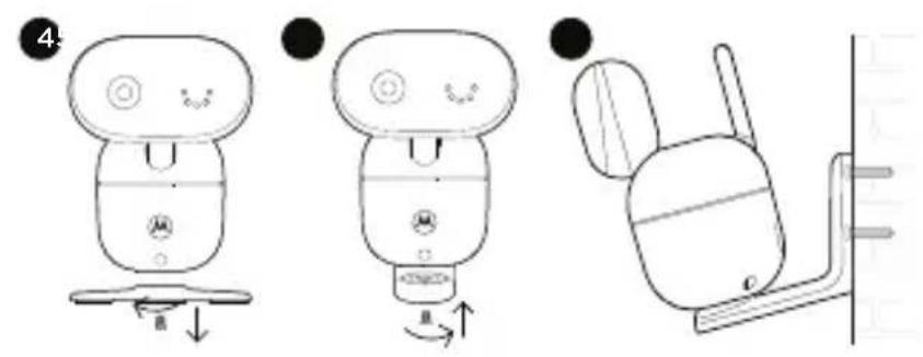 Diagram showing three stages of a mobile phone device with labeled buttons and directional arrows indicating movement.