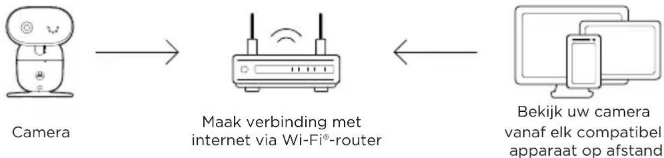 MOTOROLA PIP1610 HD Connect - Verbinding maken met wifi® en de Nursery App gebruiken - 1