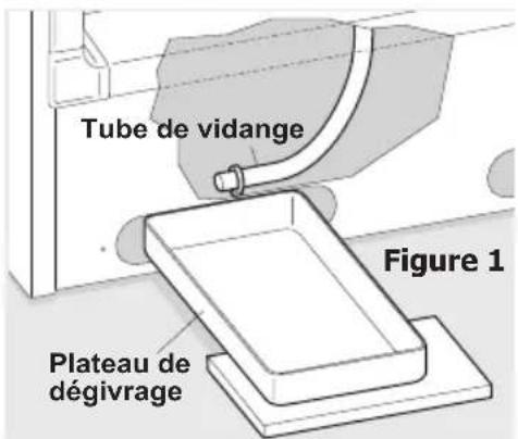 FRIGIDAIRE FFU21F5HW - Pour dégivrer les modèles de congélateurs verticaux avec vidange de l'eau de dégivrage: - 1