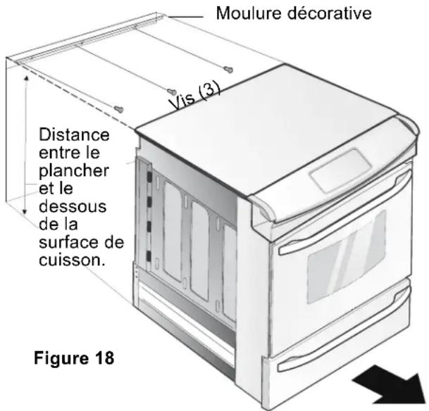 FRIGIDAIRE FGES3065PB - Installation de la moulure décorative arrêté (si nécessaire) - 1
