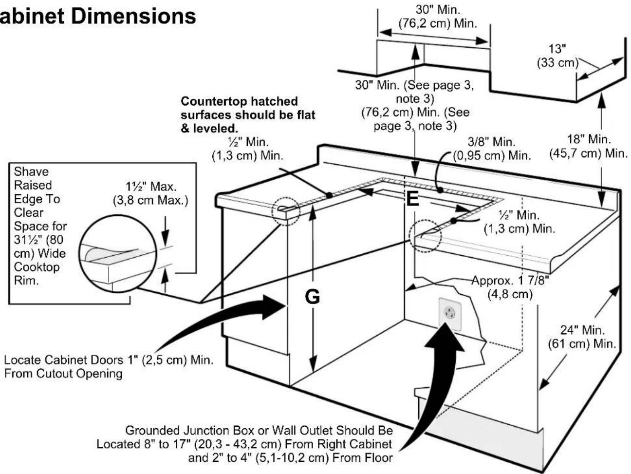 FRIGIDAIRE FGES3065PB - Cabinet Dimensions - 1