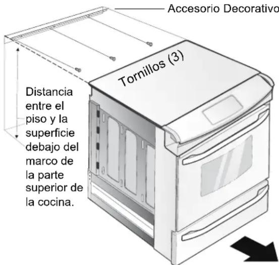 FRIGIDAIRE FGES3065PB - Instalación de Accesorio Decorativo Trasero (si se requires) - 1