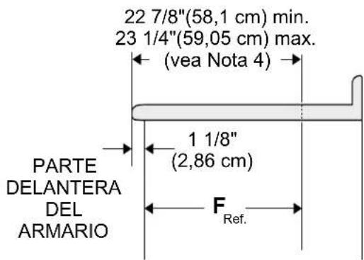 FRIGIDAIRE FGES3065PB - Dimensiones de la Gabinete - 3