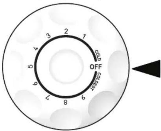 FRIGIDAIRE FCCS181QW - Réglage du thermostat - 1