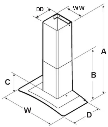 FRIGIDAIRE PLHV36W7CC - Dimensions - 1