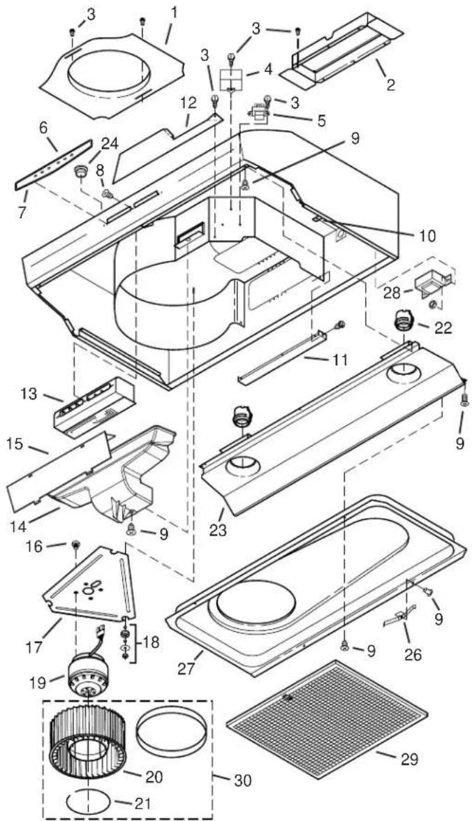 FRIGIDAIRE GL30WC41EB - Pièces de remplacement - 1