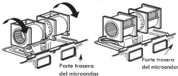 FRIGIDAIRE LFMV1846VF - B5. AJUSTE DEL VENTILADOR DEL MICROONDAS PARA LA EXTRACCION TRASERA EXTERNA (cont.) - 4