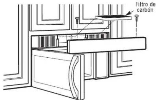 FRIGIDAIRE LFMV1846VF - A5. Instalación o cambiar del filtro de carbón (Algunos Modelos) - 1