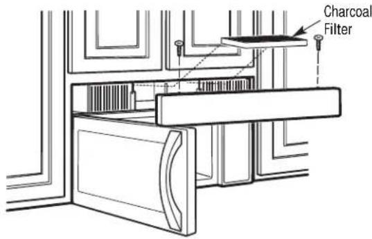 FRIGIDAIRE LFMV1846VF - A5. INSTALLING OR CHANGE THE CHARCOAL FILTER (Some Models) - 1