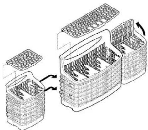 FRIGIDAIRE PLD4460REC - To remove small basket: - 1