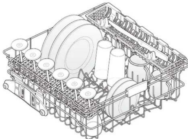 FRIGIDAIRE FGHD2433KW - Options du panier supérieur - 1