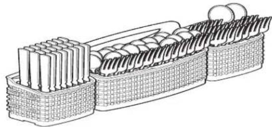FRIGIDAIRE FGHD2491LW - Chargement du panier à ustensiles - 1