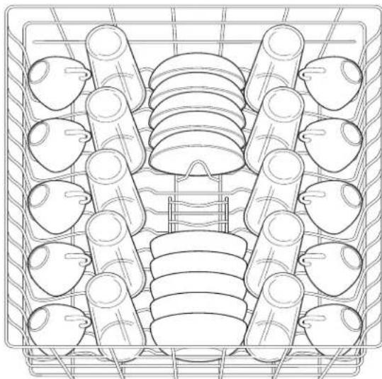 FRIGIDAIRE FGHD2455LB - Chargement du panier supérieur - 1