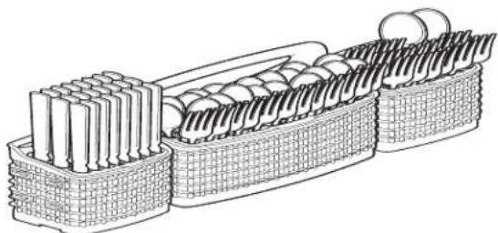 FRIGIDAIRE FGHD2455LB - Chargement du panier à ustensiles - 1