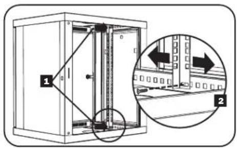 Tripp Lite SmartRack SRX12UBFFD - Ajuste de la profundidad del riel de montaje - 1