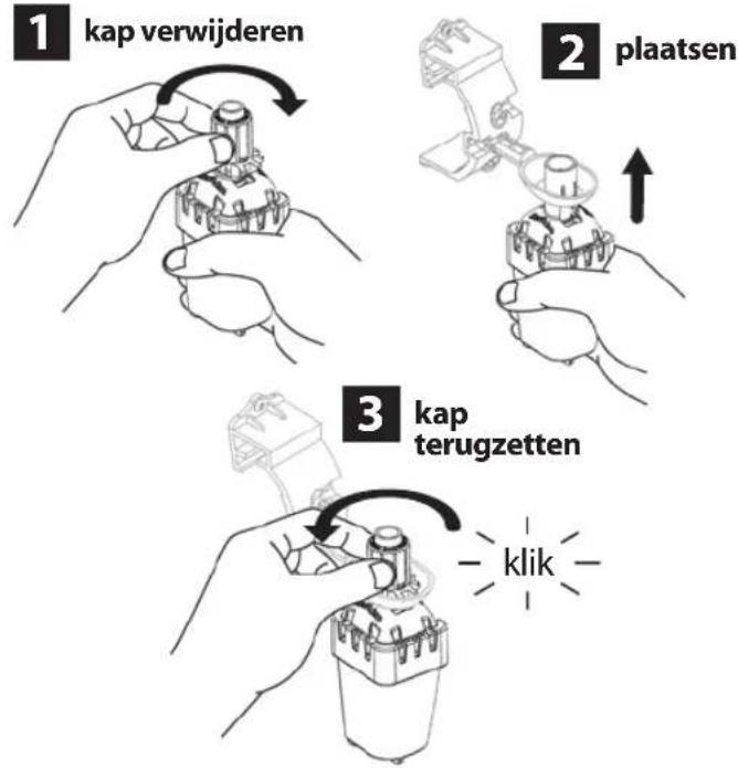 RAIN BIRD WR2 - De sensor in de bevestigingsbeugel installeren. - 1