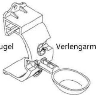 RAIN BIRD WR2 - Onderdelen van de sensorbeugel: - 1