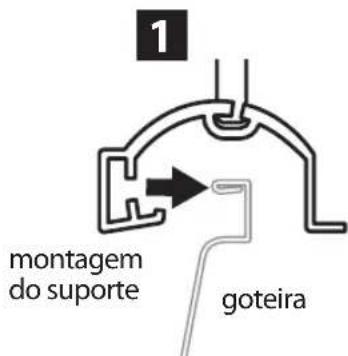 RAIN BIRD WR2 - Fixar o suporte a uma goteira - 1