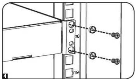 Tripp Lite SmartRack SR48UBSP1 - Para Quitar las Tuercas de Jaula, Invierta los Pasos 1 a 3 - 4