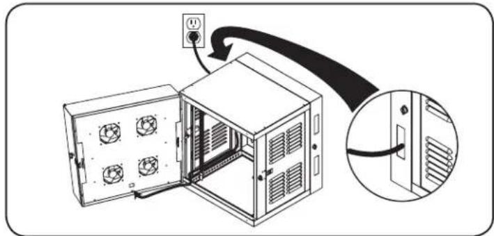 Tripp Lite SmartRack SRWX12USNEMA - Cheminement du cordon d'alimentation - 1