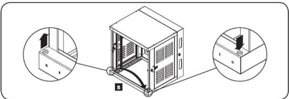 Tripp Lite SmartRack SRWX12USNEMA - Reversing the Enclosure Door - 2