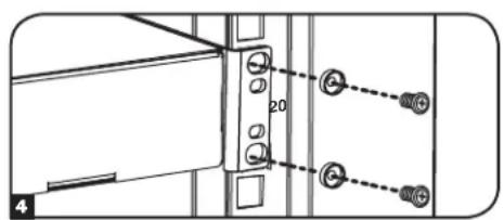 Tripp Lite SmartRack SRWX12USNEMA - Pour enlever les écrous à cage, inverser les étapes 1 à 3 - 4