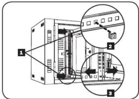 Tripp Lite SmartRack SRWX12USNEMA - Ajuste de la profundidad del riel de montaje - 1