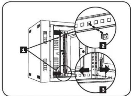 Tripp Lite SmartRack SRWX12USNEMA - Réglage de la profondeur du rail de fixation - 1