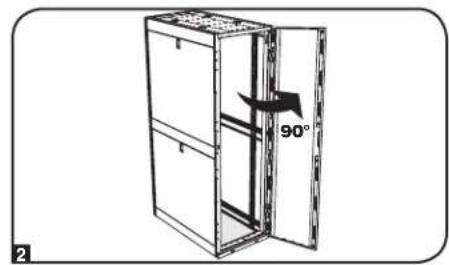 Tripp Lite SmartRack SR45UBDPWD - Invirtiendo la Puerta Frontal - 2