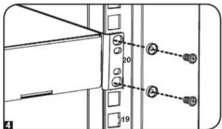 Tripp Lite SmartRack SR45UBDPWD - Pour enlever les écrous à cage, inverser les étapes 1 à 3 - 4