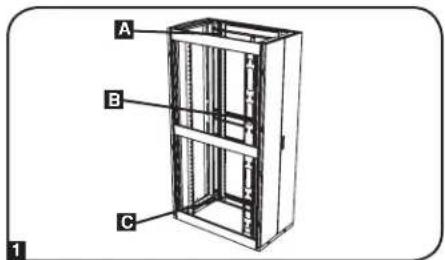 Tripp Lite SmartRack SR45UBDPWD - Ajustement des profilés de montage et des profilés pour les chemins de câbles - 1