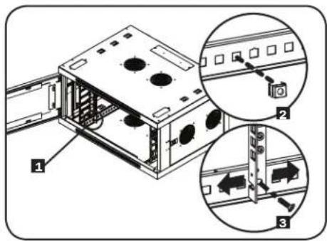 Tripp Lite SmartRack SRW6UDPGVRT - Advertencia: No intente ajustar los rieles mientras el equipo está instalado en el gabinete. No intente usar los rieles sin los tornillos instalados (dos por riel). - 1